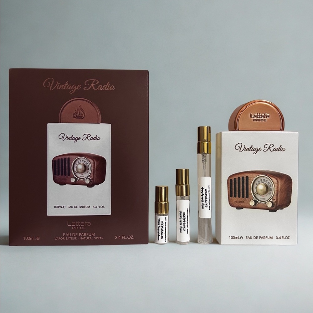 Lattafa Vintage Radio Decant Sample | Oud Lavender Perfume | Unisex 3ml-10ml